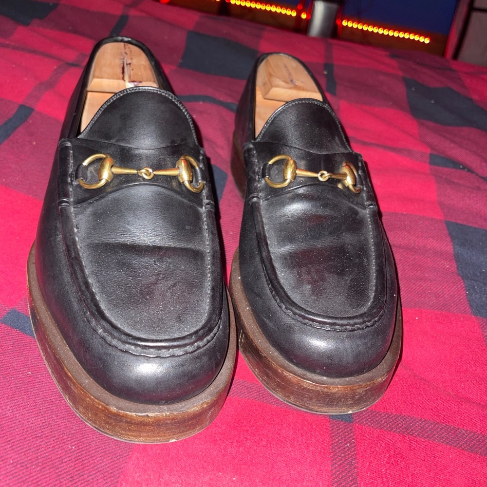 gucci platform loafers worn once great condition